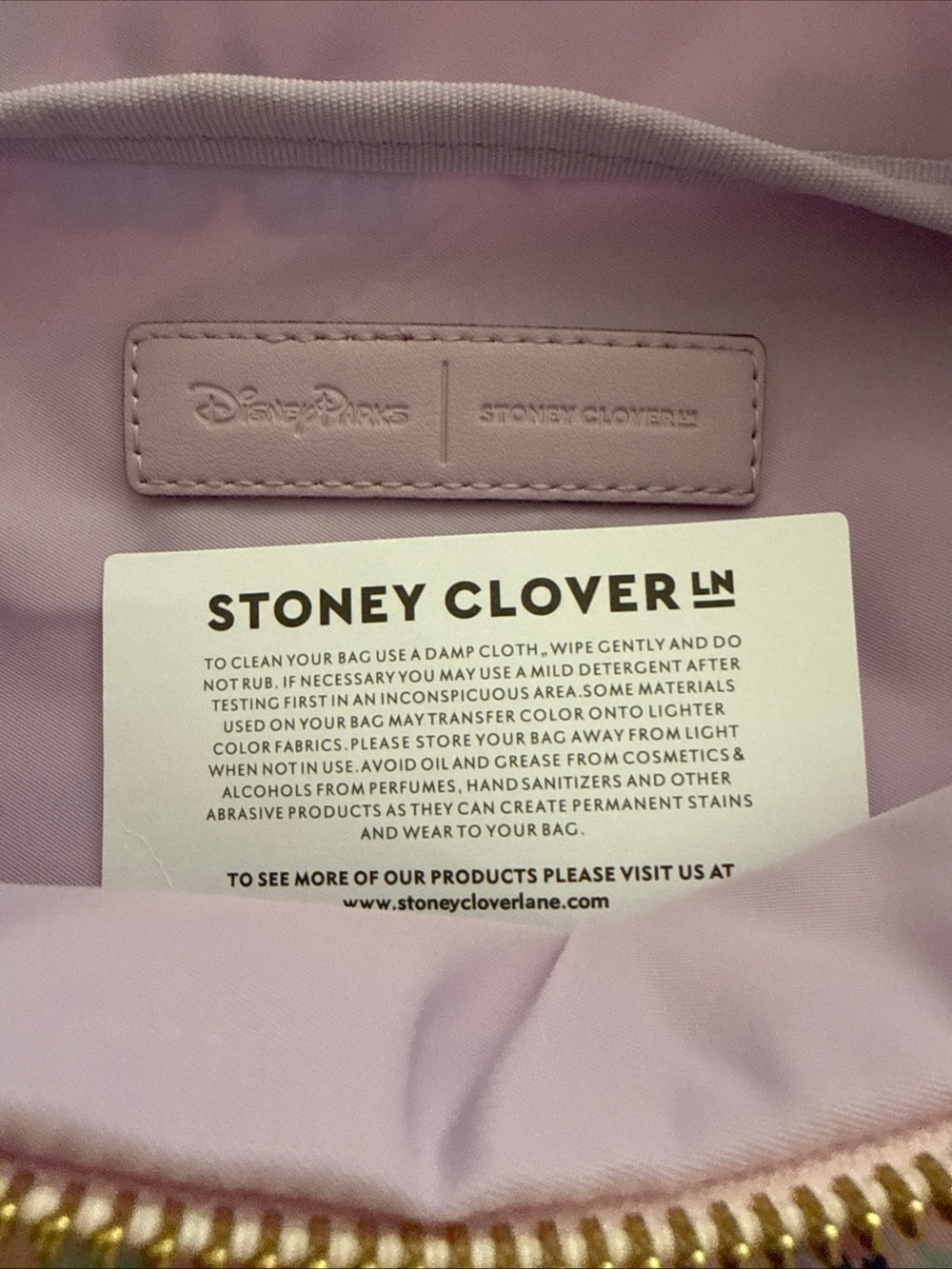 Stoney Clover Lane Pink Disney Parks Disneyland Print Crossbody Belt Bag NWT - Picture 5 of 6